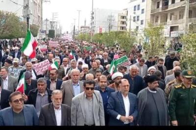راهپیمایی یوم الله ۲۲ بهمن در گناوه
