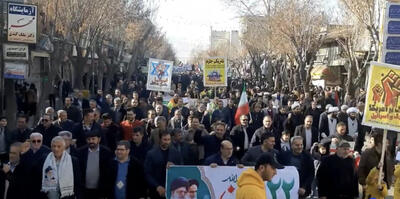 راهپیمایی ۲۲ بهمن ماه در شهرستان نقده
