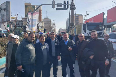 حضور الیاس حضرتی، عباس عراقچی، محمود علوی و پرویز فتاح در راهپیمایی امروز 22بهمن