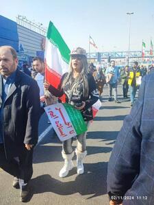 پوشش نامتعارف در راهپیمایی ۲۲ بهمن امروز در تهران