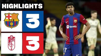 ویدیو| خلاصه بازی بارسلونا ۳ – گرانادا ۳/ درخشش لامین هم کافی نبود!