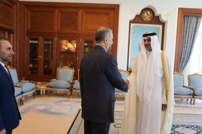 (ویدیو) امیر عبداللهیان با امیر قطر دیدار کرد