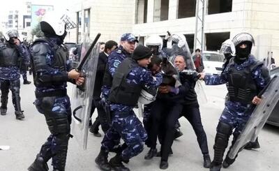 نیروهای امنیتی دولت رام‌الله راهپیمایی حمایت از غزه در جنین را سرکوب کردند