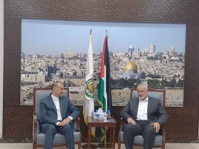 وزیر خارجه کشورمان با اسماعیل هنیه دیدار و گفتگو کرد