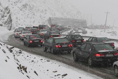 برف و کولاک در راه مازندران
