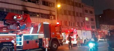 آتش سوزی در خیابان ایرانشهر تهران