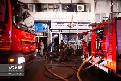 عکس/آتش‌سوزی در خیابان ایرانشهر تهران