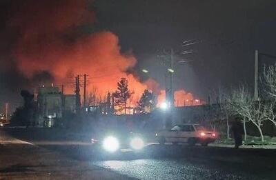 آتش‌سوزی شرکت تولیدکنندۀ حلال‌های شیمیایی در شهریار