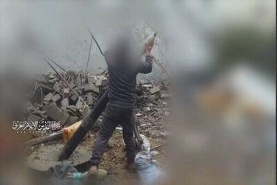 حمله خمپاره‌ای گردان‌های قدس به مواضع صهیونیست‌ها در غزه +فیلم