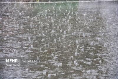 بارش شدید باران در بازارچه رسمی شوشمی