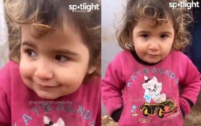 (ویدئو) پاسخ دختربچه فلسطینی که ایستادن زیر باران را دوست دارد