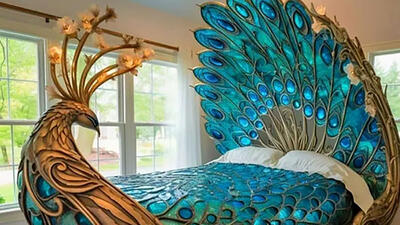 عکس / تخت خواب در طرح طاووس
