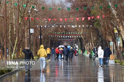بارش باران زمستانی در اصفهان (عکس)