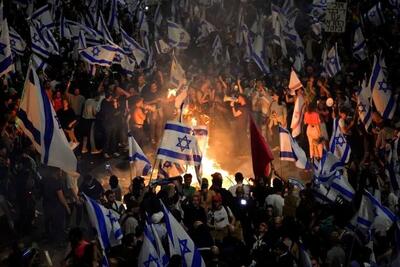 اسرائیل علیه نتانیاهو شد/ بزرگترین تظاهرات علیه بی بی از آغاز عملیات طوفان القصی+ فیلم