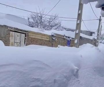 حجم برف در ورزشگاه یادگار امام تبریز را ببینید