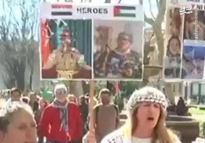 فیلم/ تصاویر سخنگویان القسام و ارتش یمن در دستان تظاهرات کننده اسپانیایی