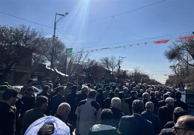 تشییع پیکر سردار جنگ تحمیلی در قزوین - تسنیم