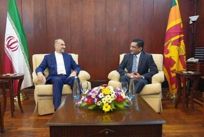 استقبال وزیر امور خارجه سریلانکا از همتای ایرانی خود
