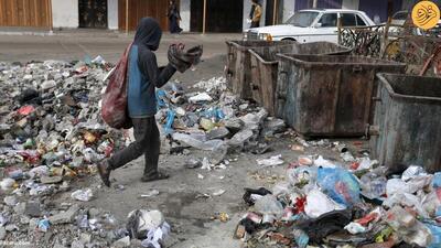 (تصاویر) انباشت زباله‌ها در خیابان‌های غزه