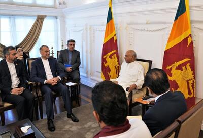 دیدار و گفتگوی امیر عبداللهیان با نخست وزیر سریلانکا