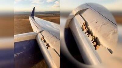 فرود اضطراری هواپیمای مسافربری آمریکایی به دلیل کنده شدن بخشی از بال