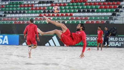 گزارش تصویری از آخرین تمرین تیم ملی ساحلی پیش از بازی با امارات