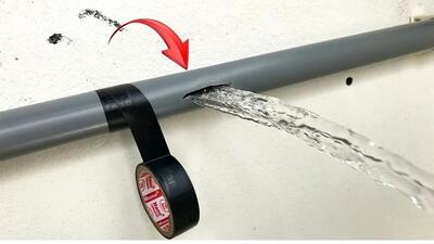 اگر لوله آب شکست، با این روش ساده و سریع تعمیرش کنید (فیلم)