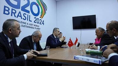 رایزنی وزیران خارجه ترکیه و مصر در برزیل
