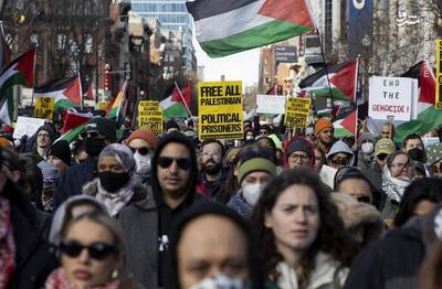 فیلم/ تظاهرات هزاران نفر از مردم لندن برای آتش‌بس در فلسطین