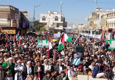 راهپیمایی گسترده مردم صعده یمن در اعلام همبستگی مجدد با مردم غزه - تسنیم