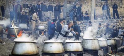 تصاویر| پخت کشکک در روستای رزاب