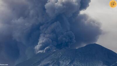 (تصاویر) فوران آتشفشان پوپوکاتپتل در مکزیک