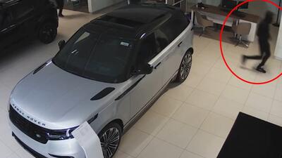 (ویدئو) سرقت ۹ خودروی لوکس از نمایشگاه