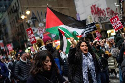عکس/ اعتراض مردم نیویورک به نسل‌کشی در غزه