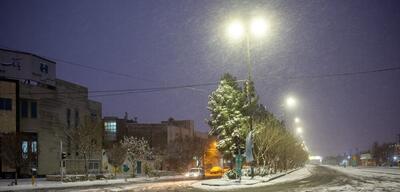 تصاویر| بارش نخستین برف زمستانی در قم
