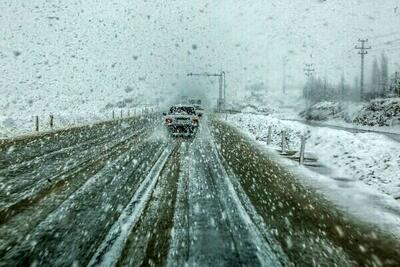 بارش برف شدید در جاده های این استان ها!