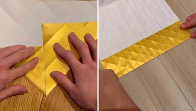این اثر هنری اوریگامی چقدر جالب است! (فیلم)
