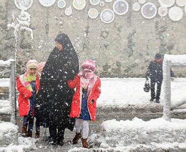 ادامه تعطیلی مدارس به علت بارش برف/ مدارس نوبت صبح این استان تعطیل شد