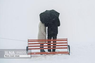 (تصاویر) برف زمستانی در توچال تهران