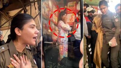 (ویدئو) یک زن با لباس منقش به حروف عربی نزدیک بود کشته شود!