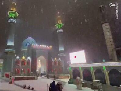 فیلم/ بارش برف در امامزاده صالح(ع) تجریش