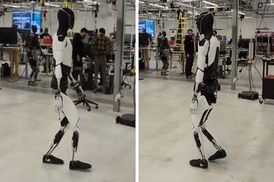 ببینید / فیلم جدید ایلان ماسک از پیاده‌روی مستقل ربات انسان‌نمای «اپتیموس»
