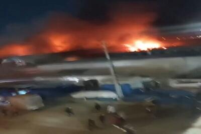 آتش سوزی گسترده در اربیل