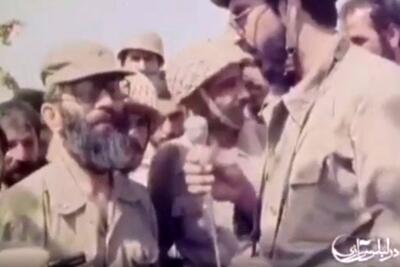 ویدئویی کمتر دیده‌شده از مصاحبه رهبری در جبهه