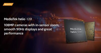 تراشه هلیو G91 مدیاتک با پشتیبانی از دوربین‌های 108 مگاپیکسلی معرفی شد