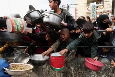 وضعیت بغرنج بیش از ۱۰ هزار کودک فلسطینی در اثر گرسنگی شدید