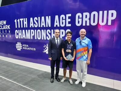 سام واژیر بهترین ورزشکار شیرجه جوانان آسیا شد