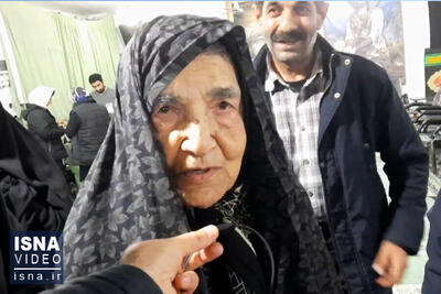 ویدیو/  رای دادن مادر بزرگ ۱۰۳ ساله آملی