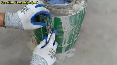 (ویدئو) یک روش هوشمندانه برای ساخت اجاق بتنی با دبه 20 لیتری پلاستیکی