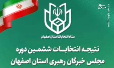فیلم/نتیجه رسمی و نهایی انتخابات مجلس خبرگان رهبری در استان اصفهان